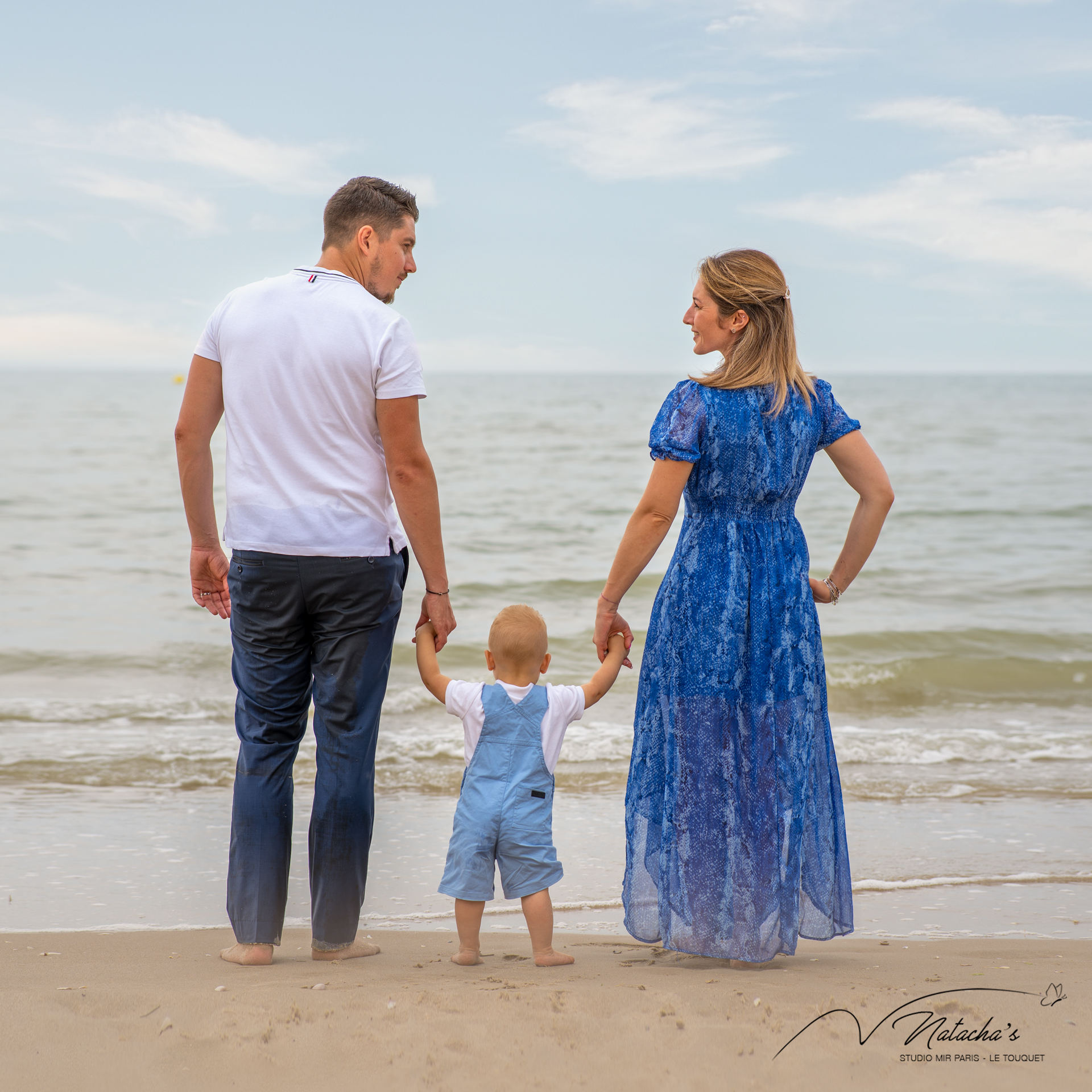 Séance photos en famille sur la plage du Touquet