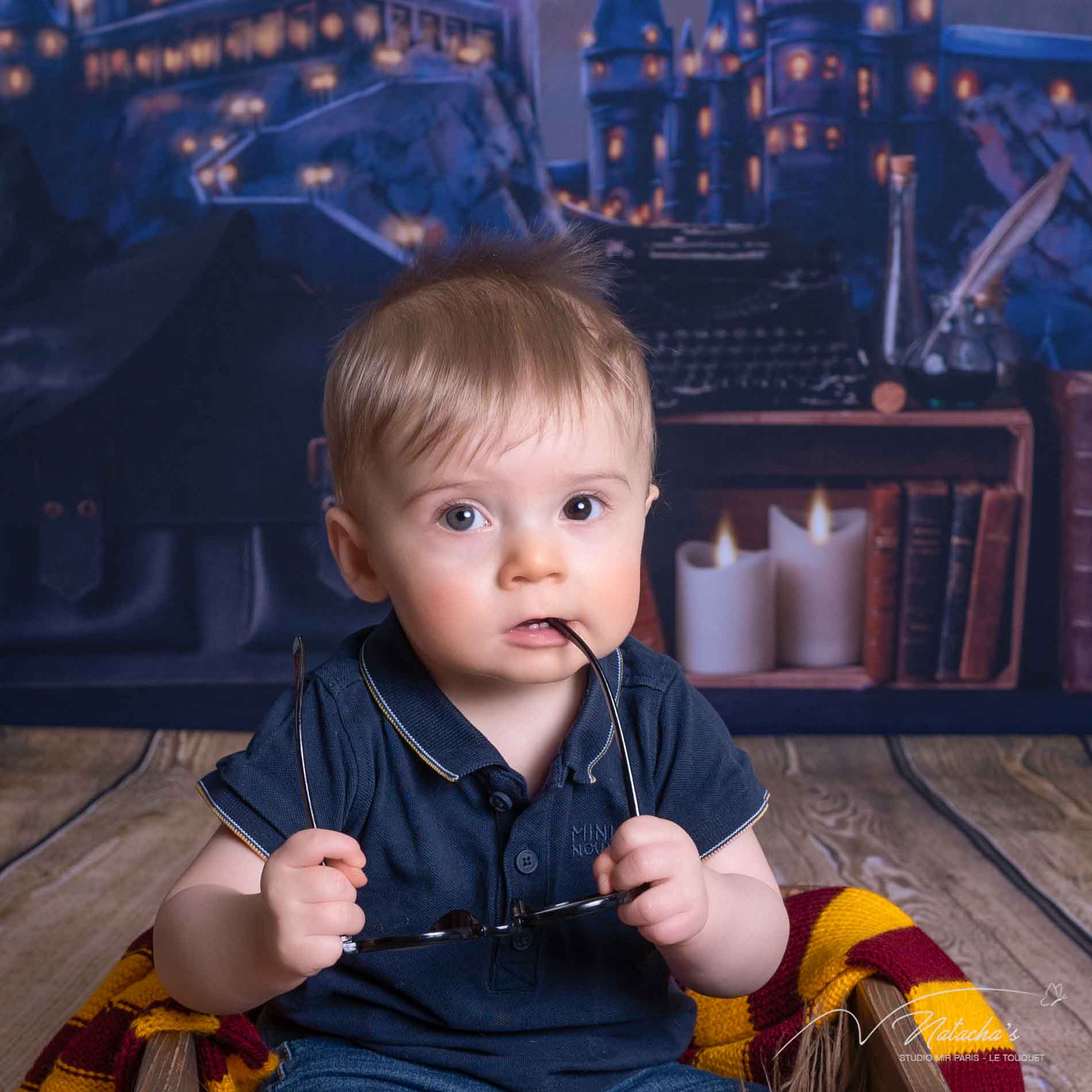 Séance photos bébé Harry Potter au Touquet Paris Plage