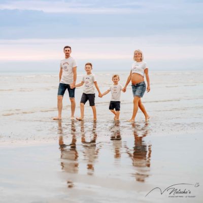 Séance photo grossesse sur la plage du Touquet-Paris-Plage