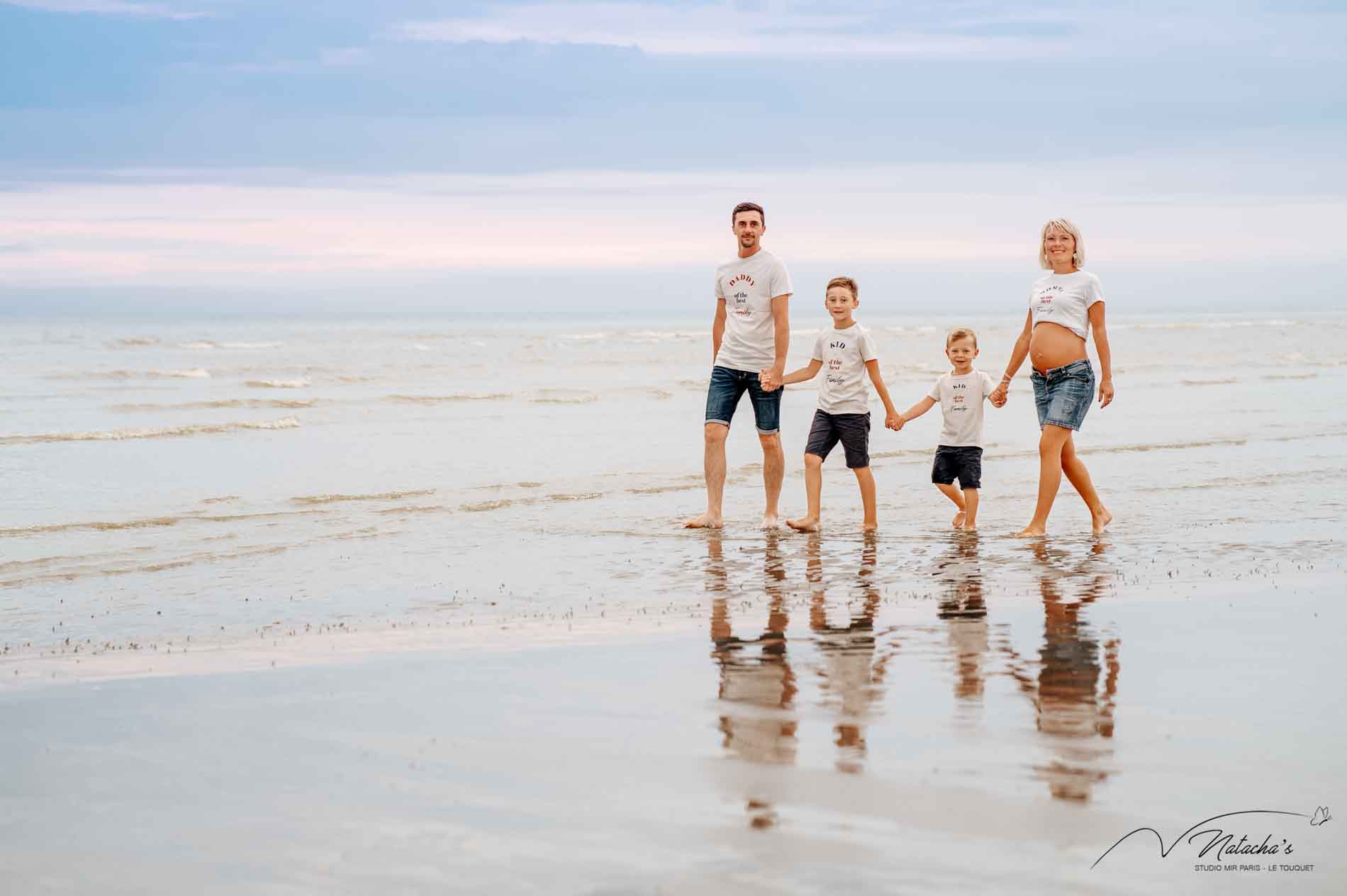 Séance photo grossesse sur la plage du Touquet-Paris-Plage