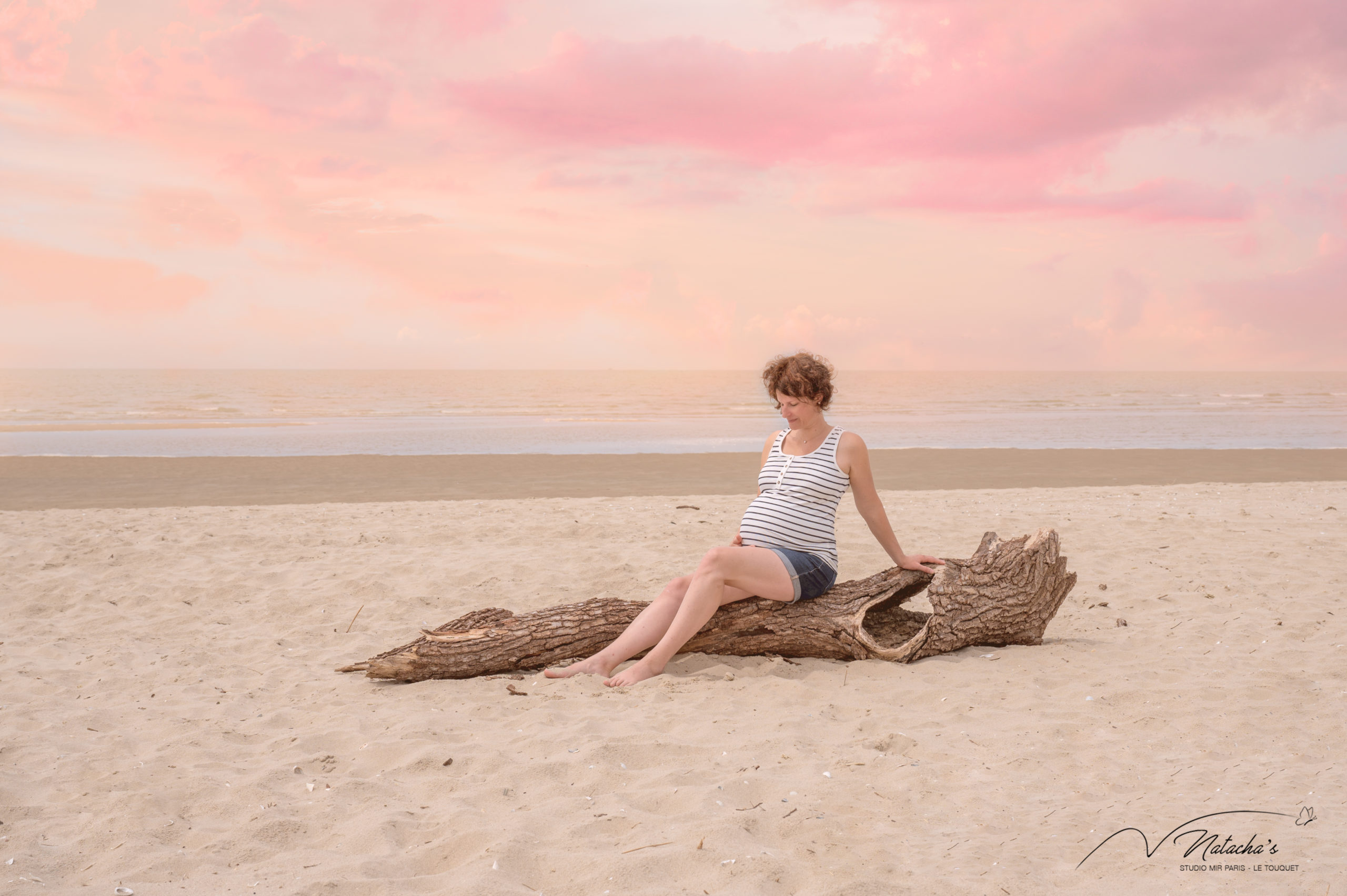 Photographe grossesse sur la plage du Touquet