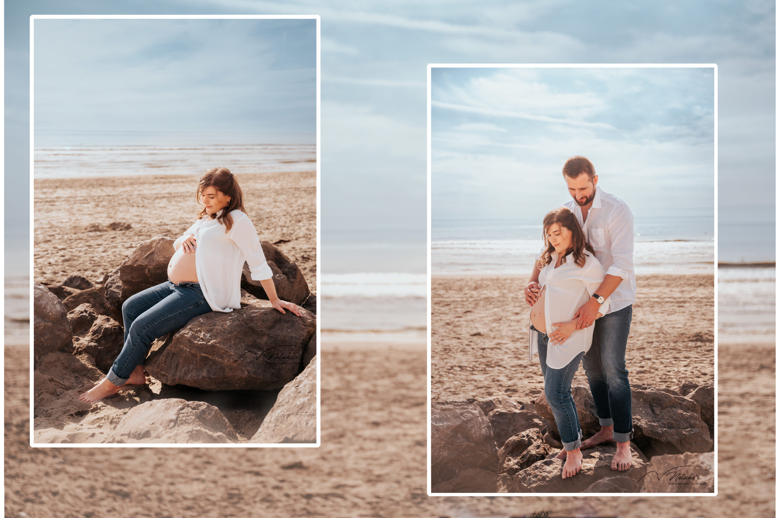 Photographe grossesse sur la plage du Touquet (62)