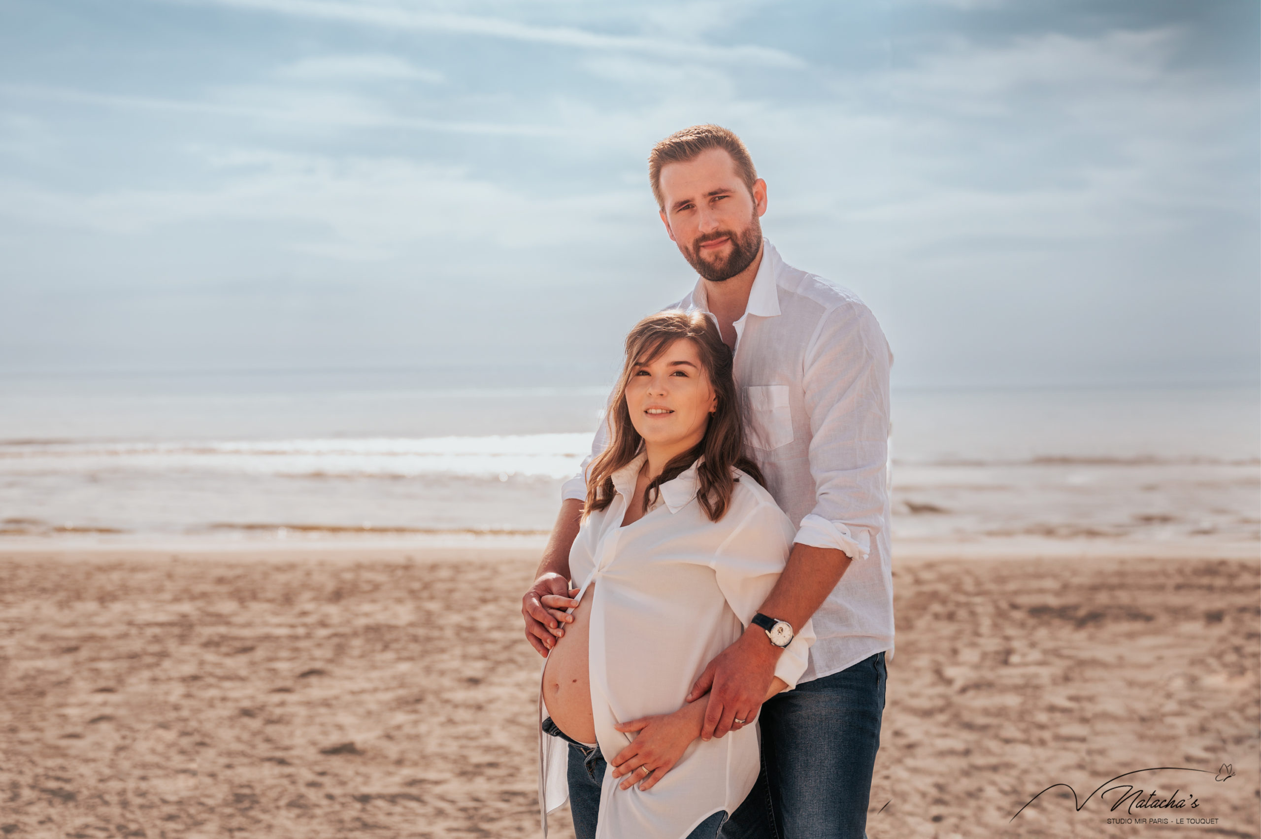 Photographe grossesse sur la plage du Touquet (62)