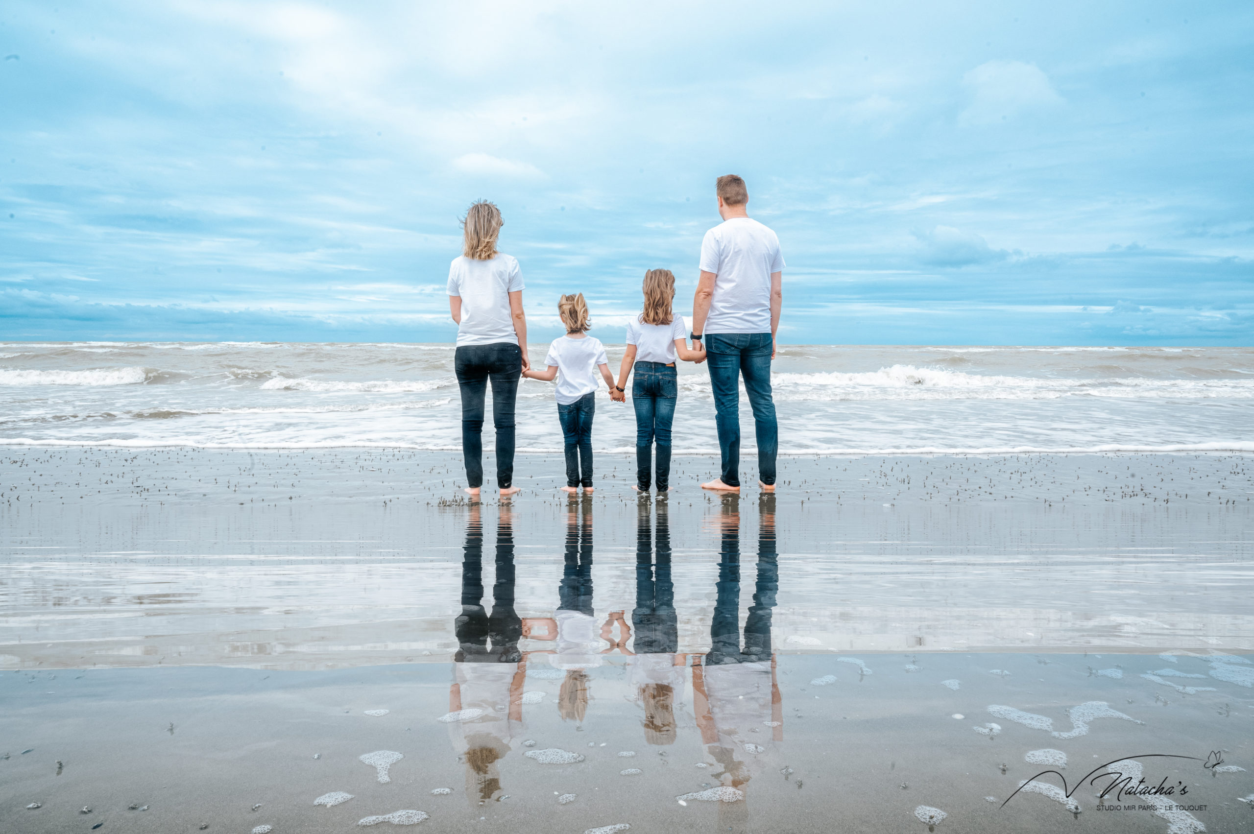 Photographe famille sur la plage du Touquet
