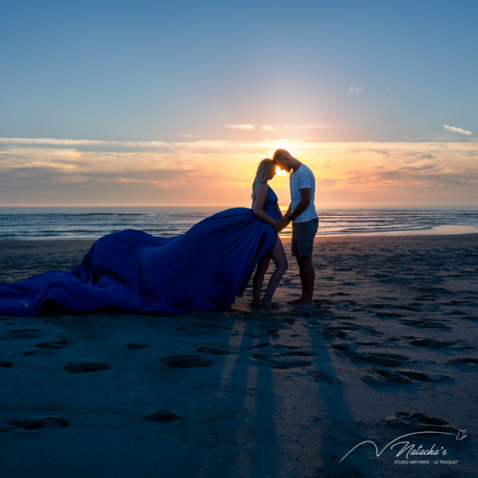Flyindress grossesse sur la plage du Touquet 