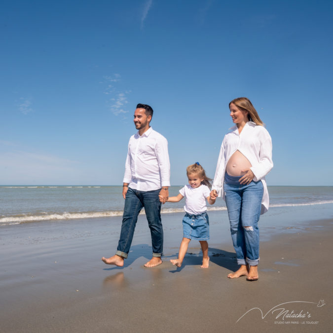 Photographe grossesse sur la plage du Touquet (62)