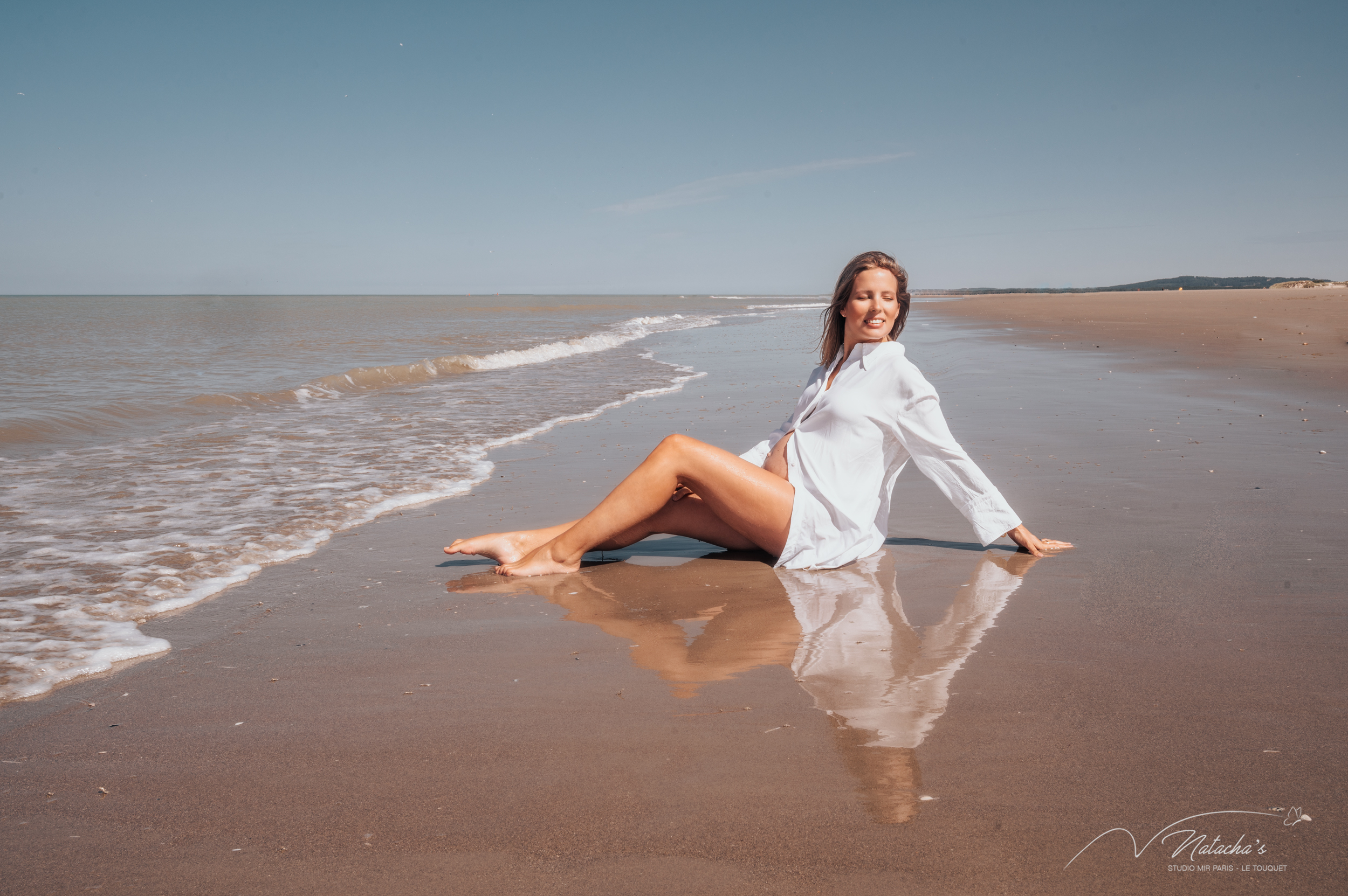 Photographe sur la plage du Touquet pour femme enceinte
