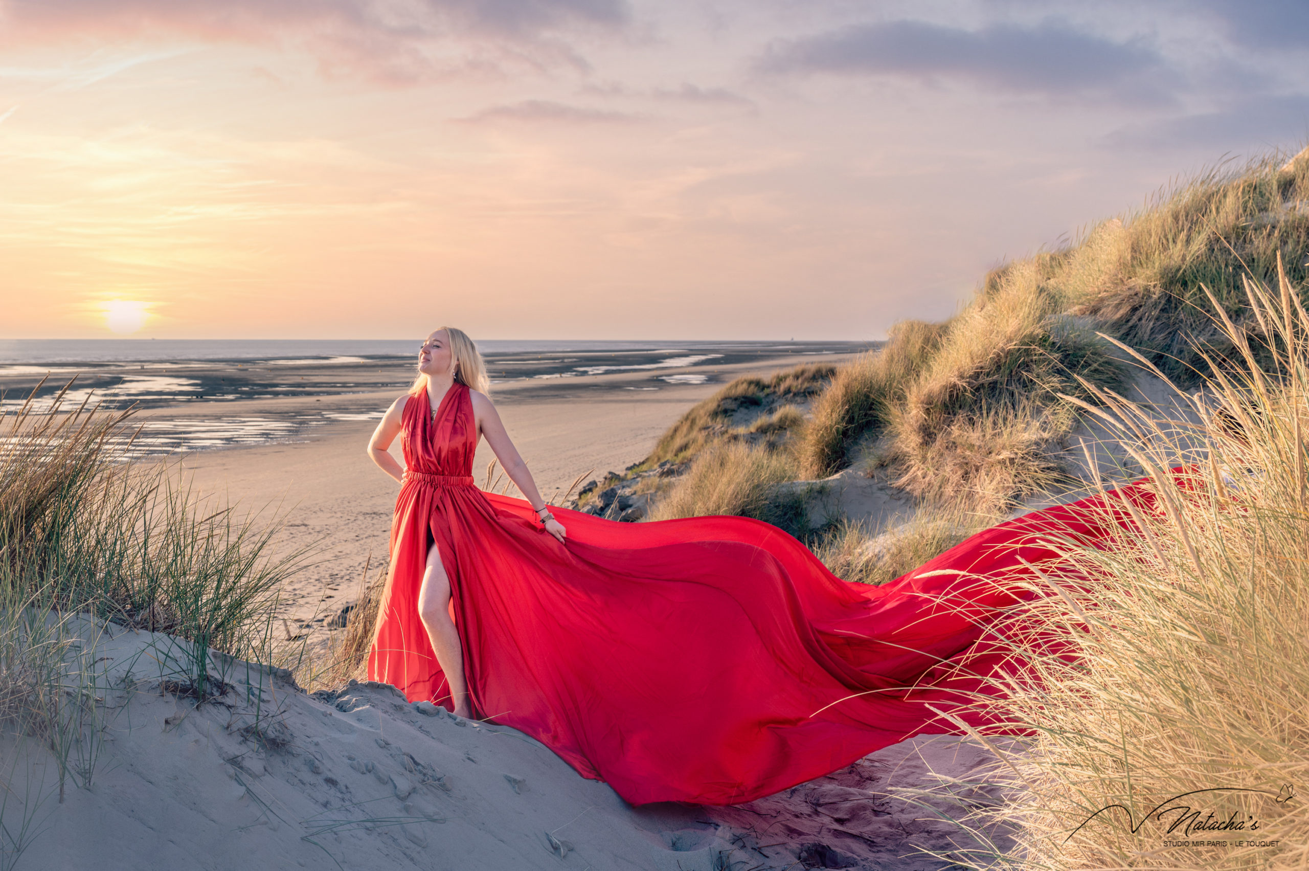 photographe-touquet-shooting-flyingdress-plage Photographe au Touquet pour un shooting flyingdress sur la plage