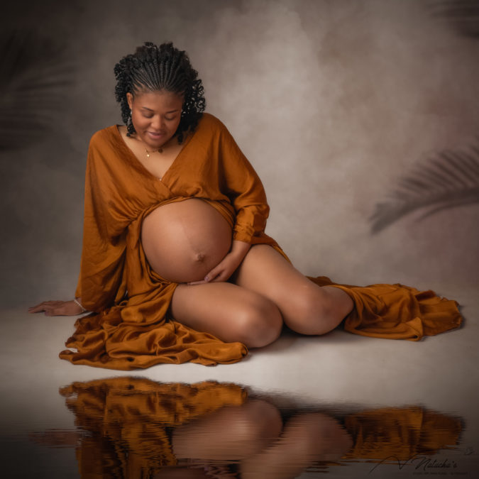 Photographe future maman en studio au Touquet-Paris-Plage