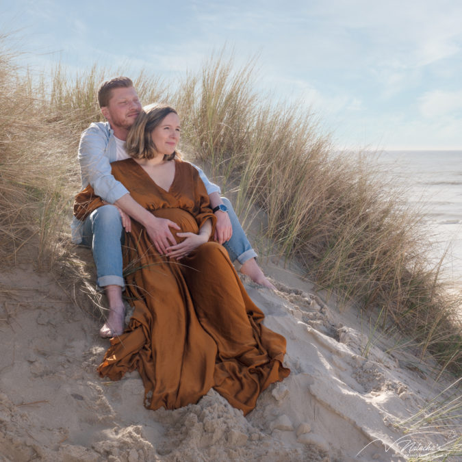 Photographe grossesse sur la plage du Touquet 