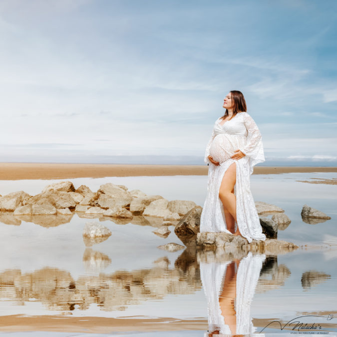 Séance photo grossesse sur la plage du Touquet