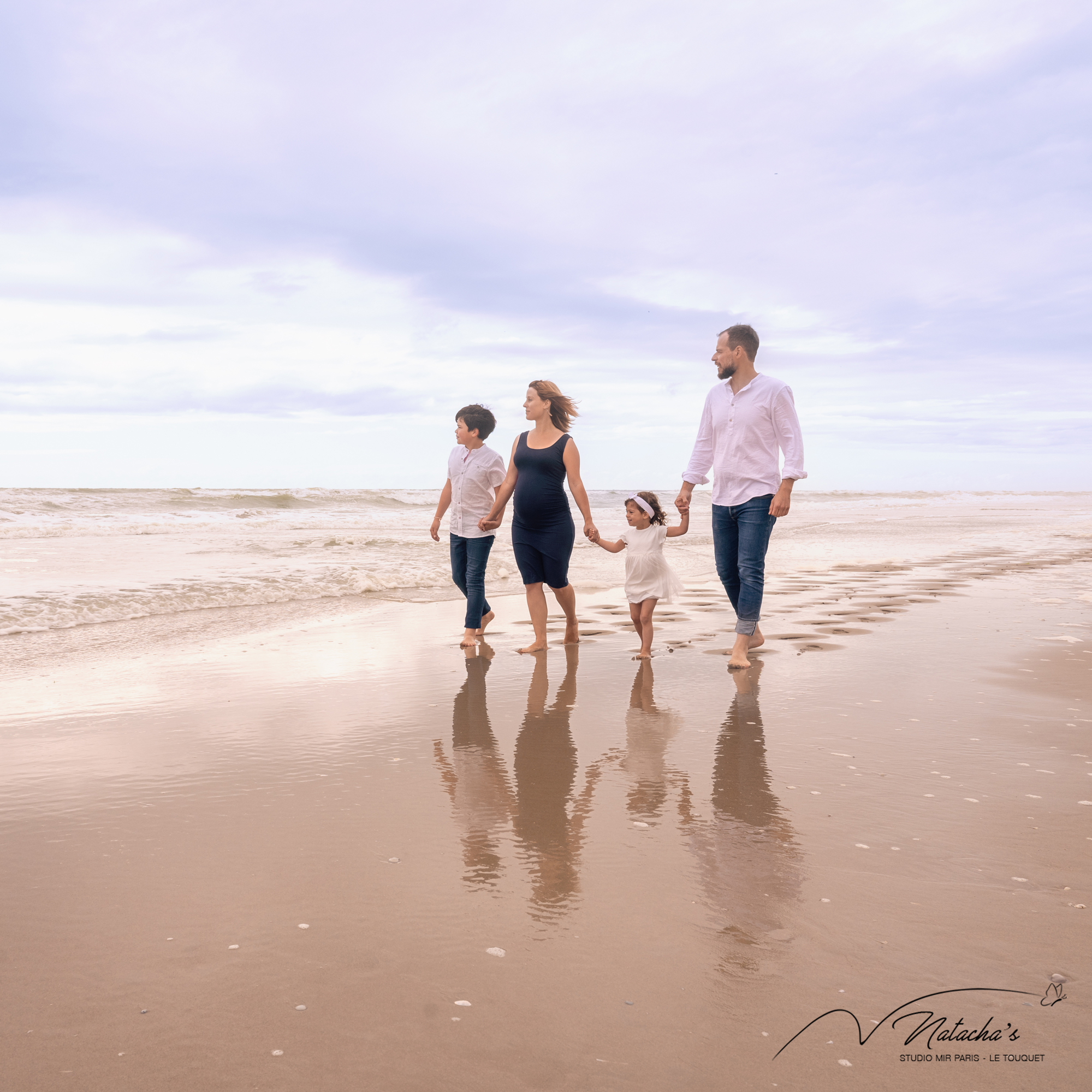 Shooting photo en famille sur la plage du Touquet