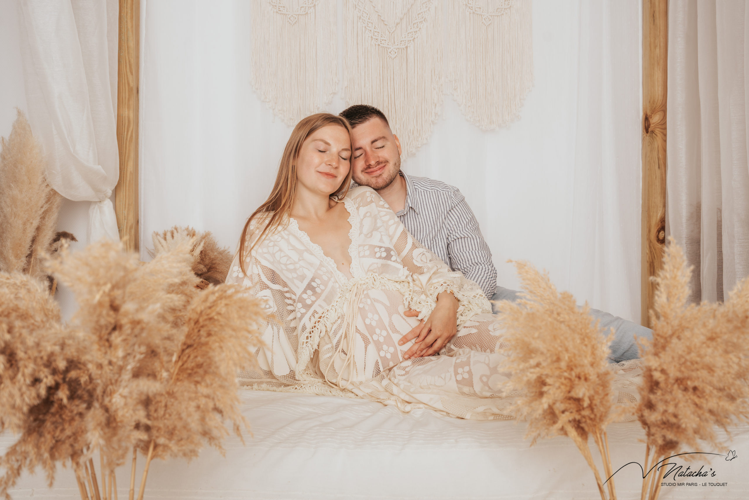 Photographe bohème pour grossesse au Touquet