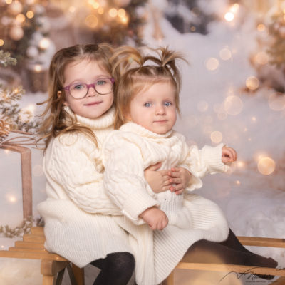 Photographe au Touquet entre sœurs pour un shooting Noël