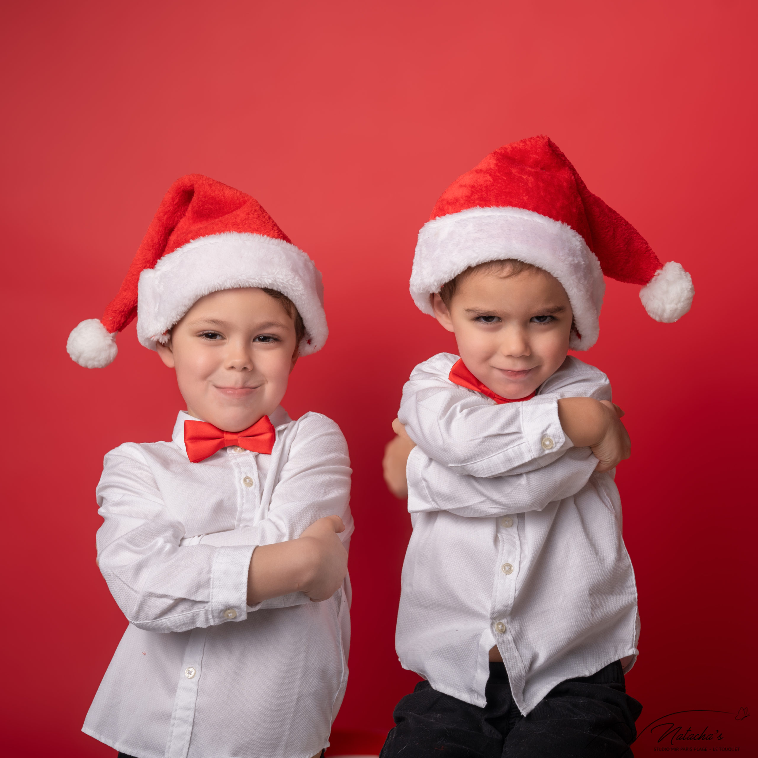 Photographe au Touquet pour un shooting Noël entre frères