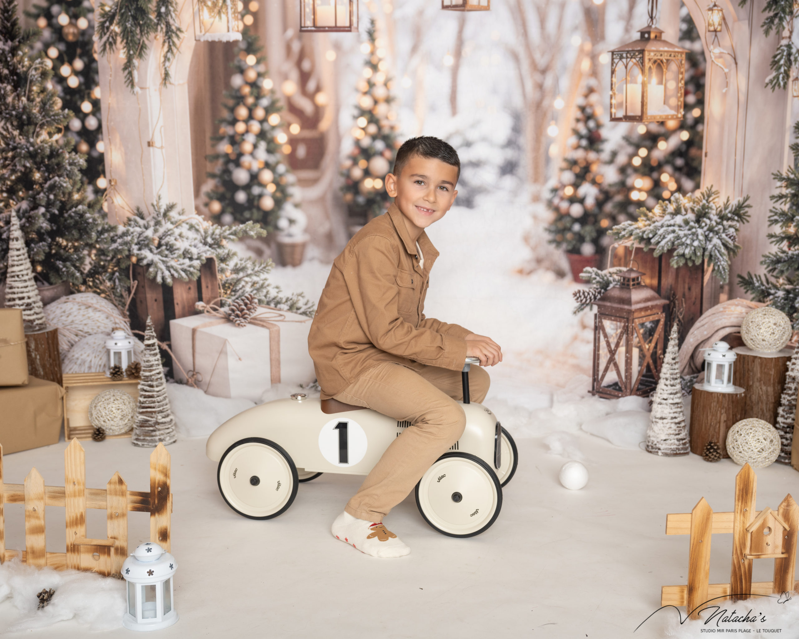 Photos de Noël en studio au Touquet