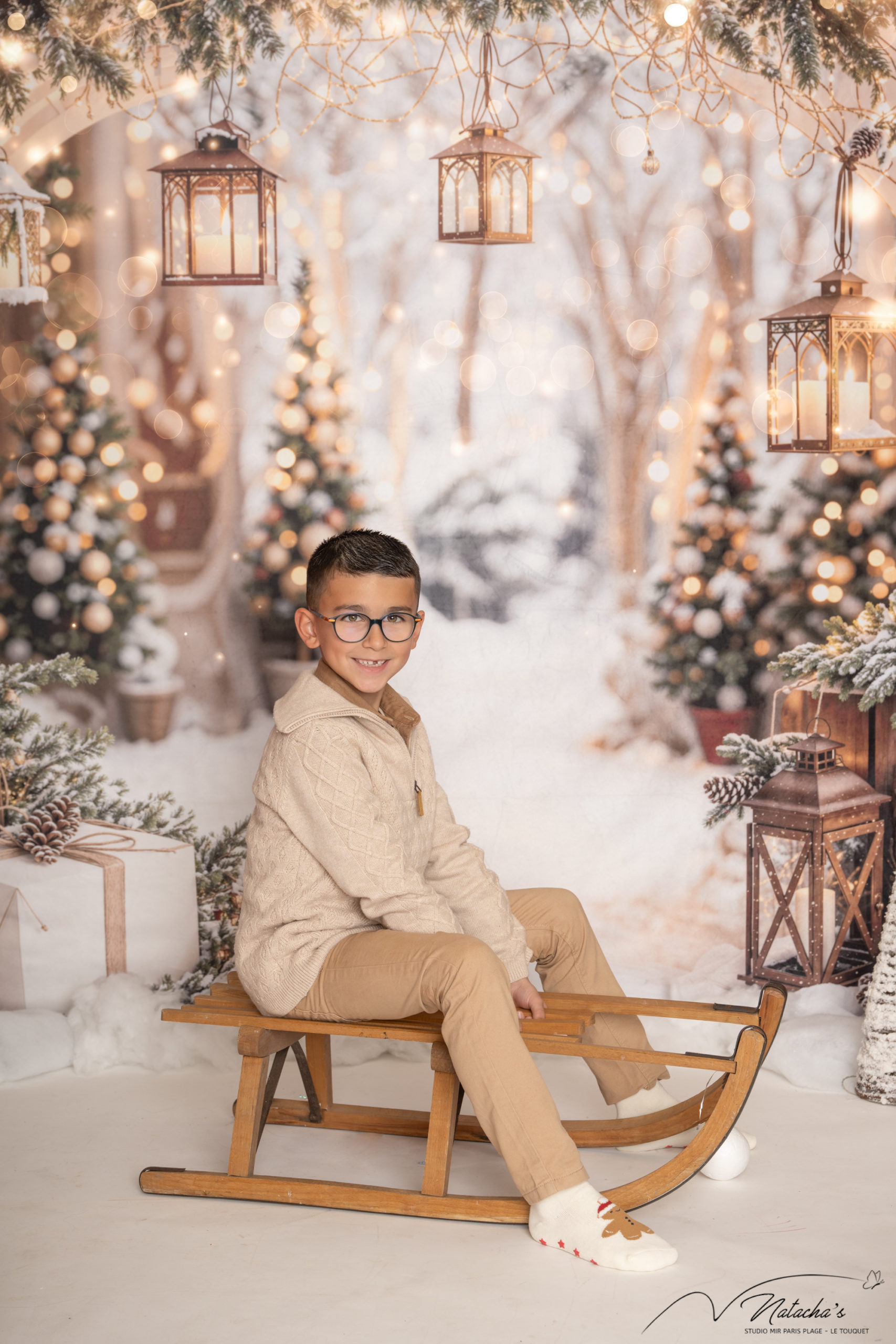 Photos de Noël en studio au Touquet