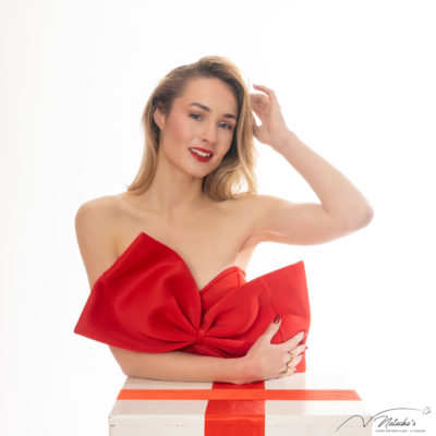 Portrait de femme pour Noël au Touquet