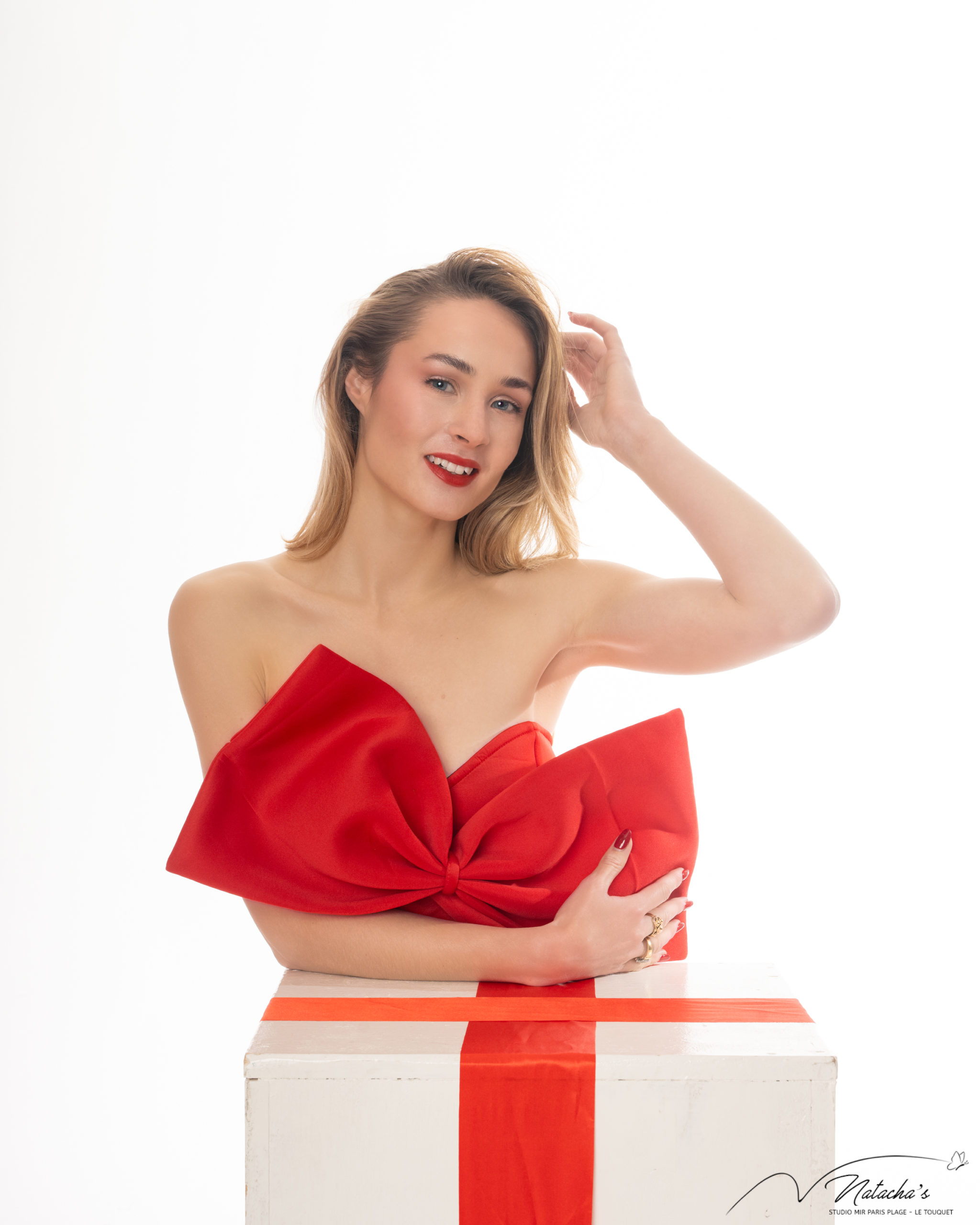 Portrait de femme pour Noël au Touquet