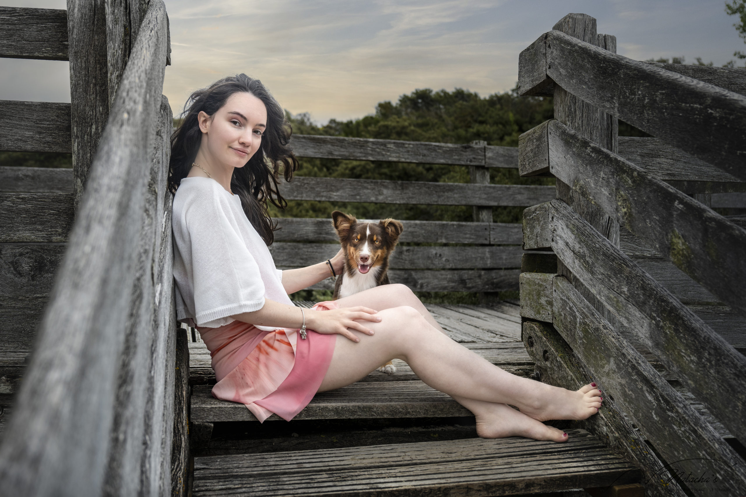 Shooting sur la plage avec son chien au Touquet