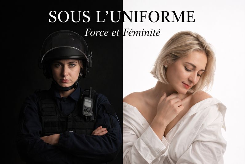 Sous l'uniforme: projet photos pour femme au Touquet