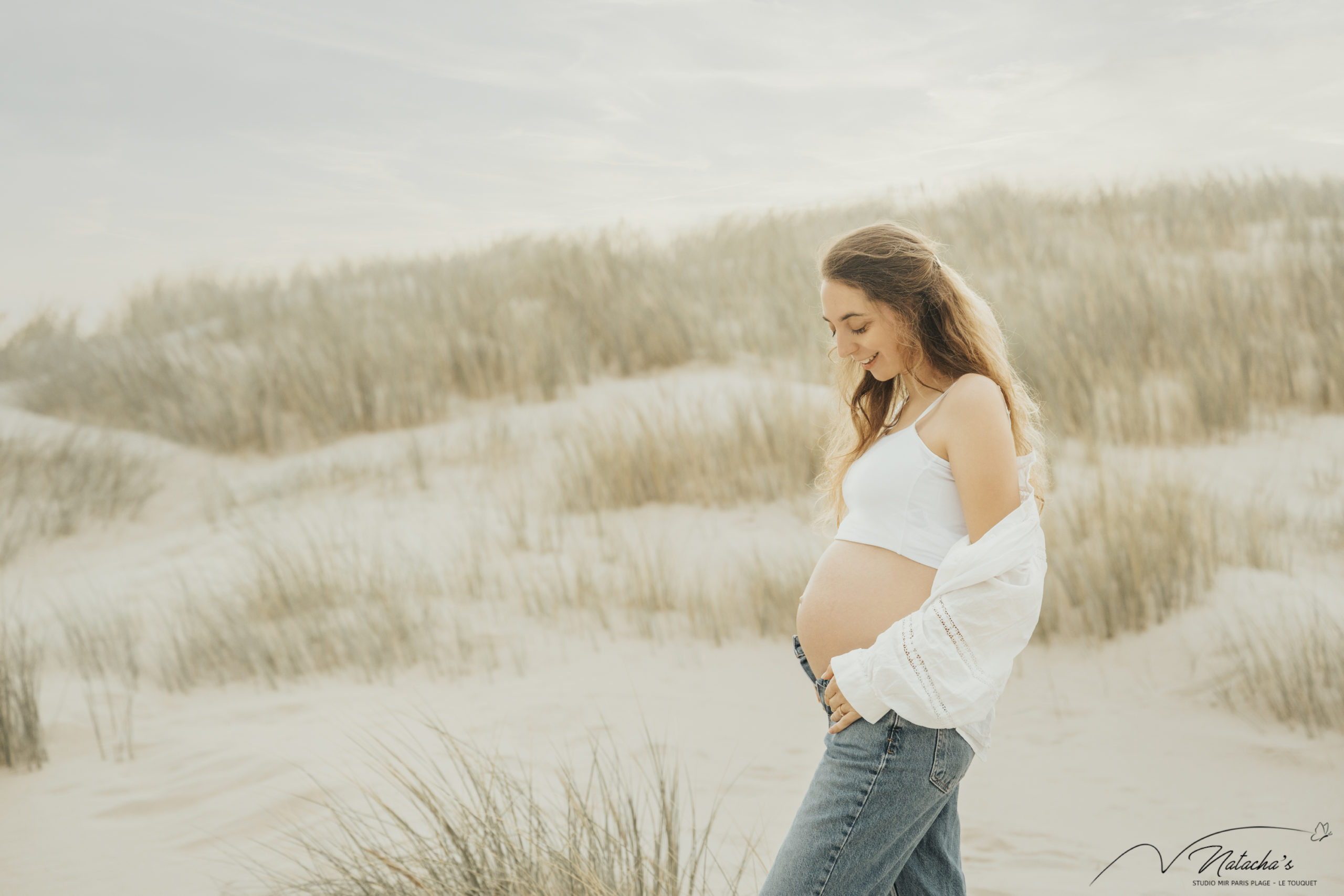 Photographe grossesse sur la plage au Touquet