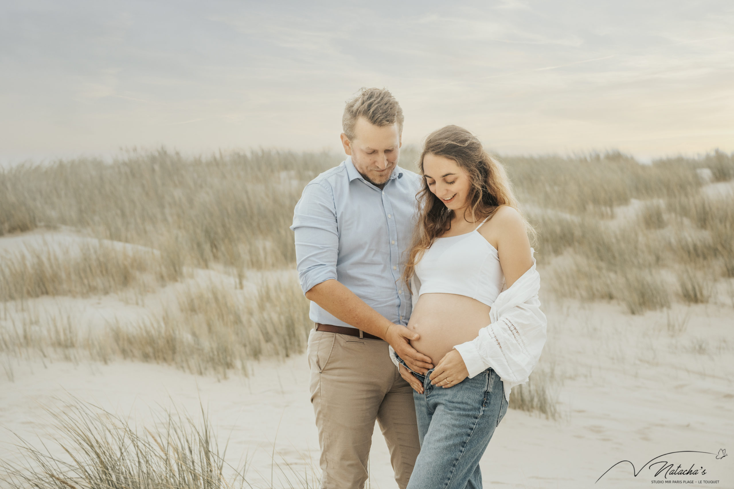 Photographe grossesse sur la plage au Touquet