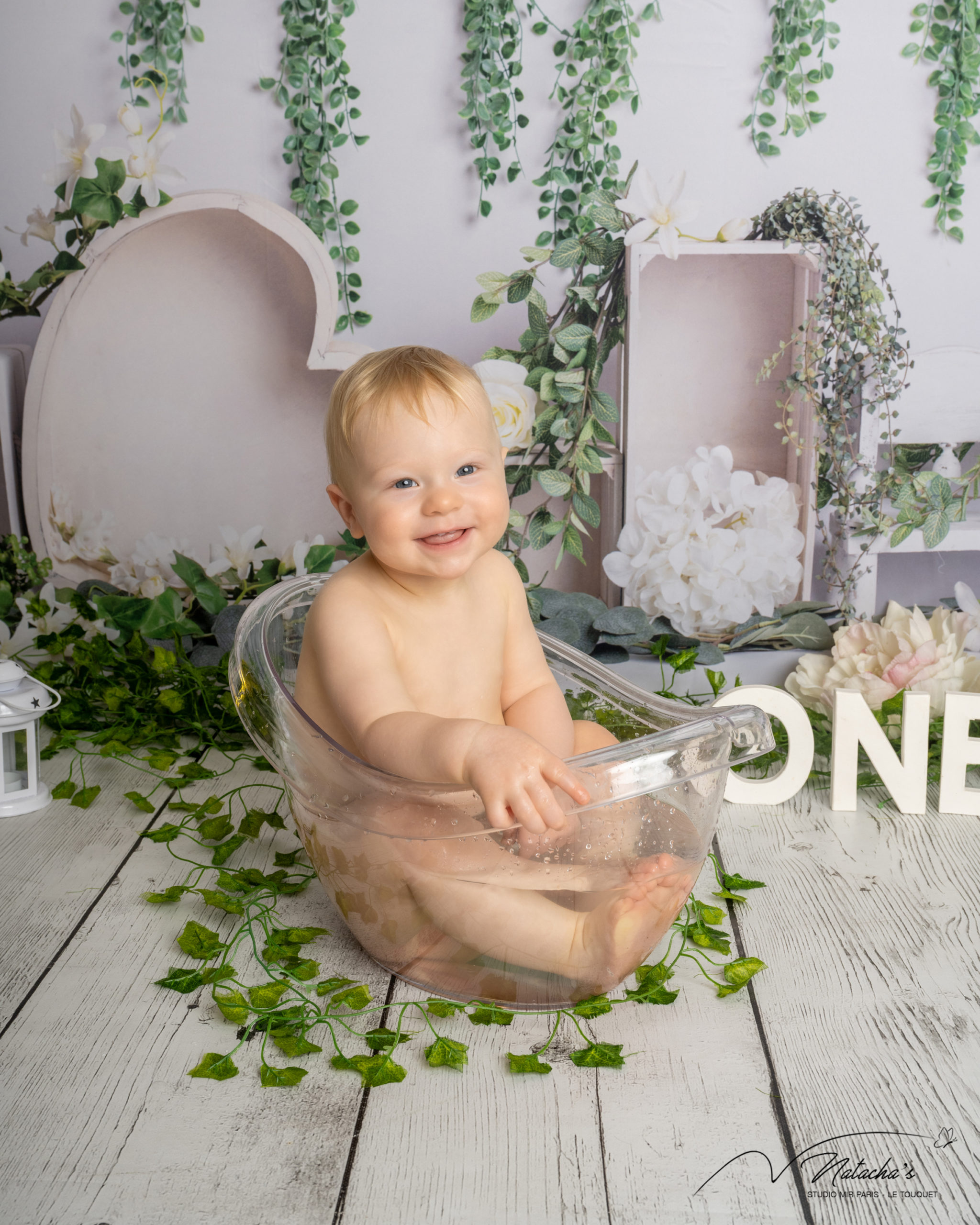 Shooting bébé au bain au Touquet