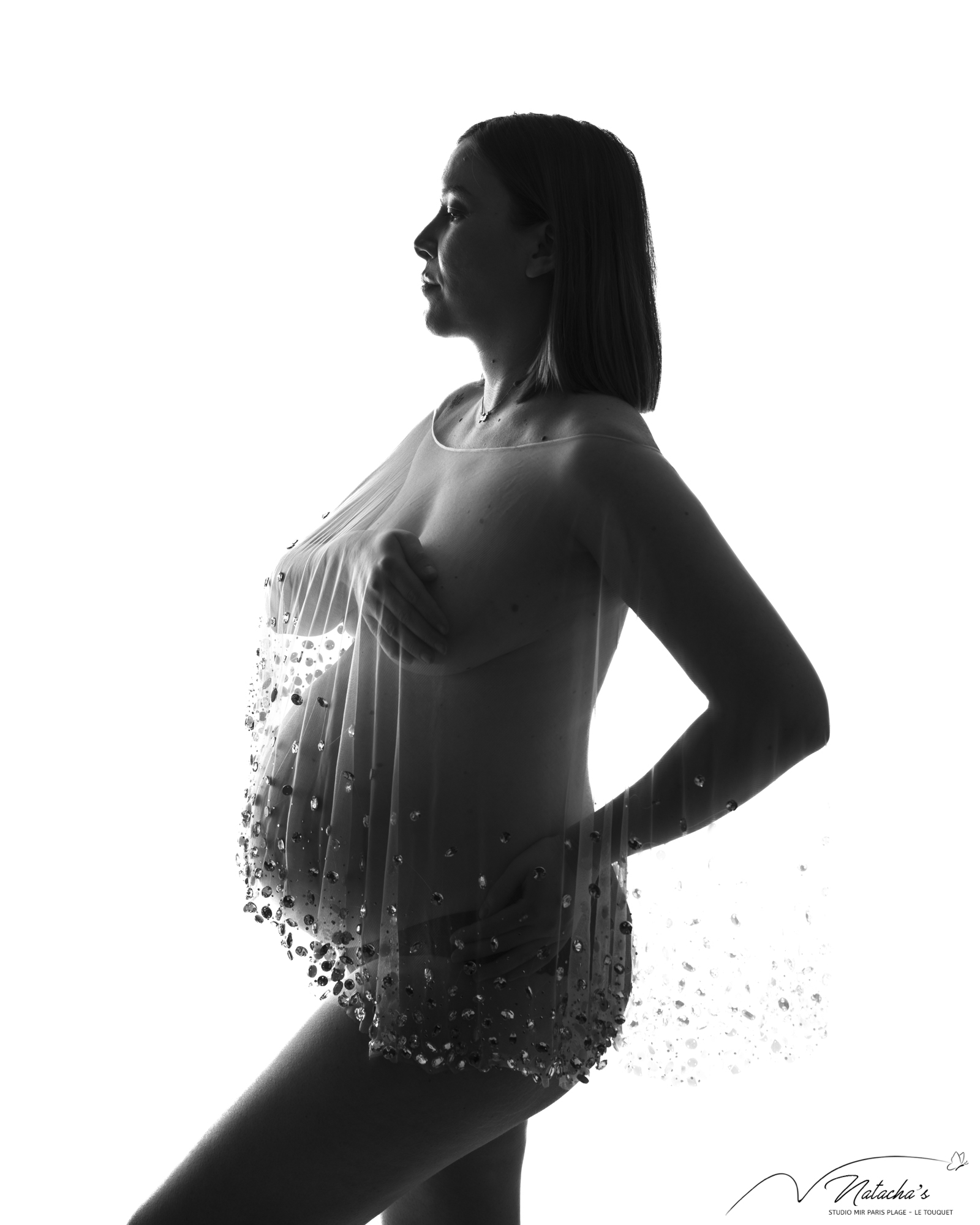 Shooting grossesse en contre jour au Touquet