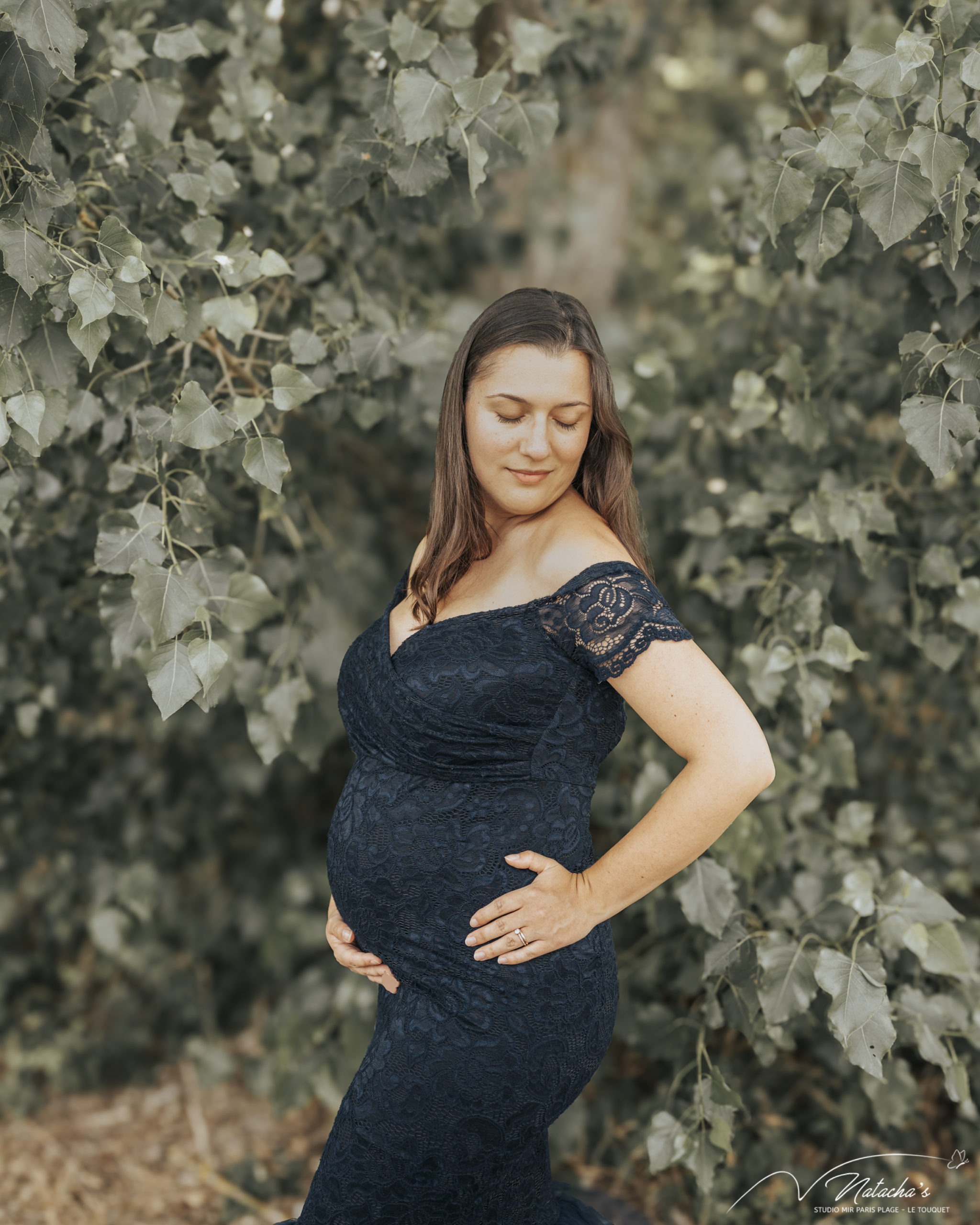 Shooting grossesse dans la forêt du Touquet