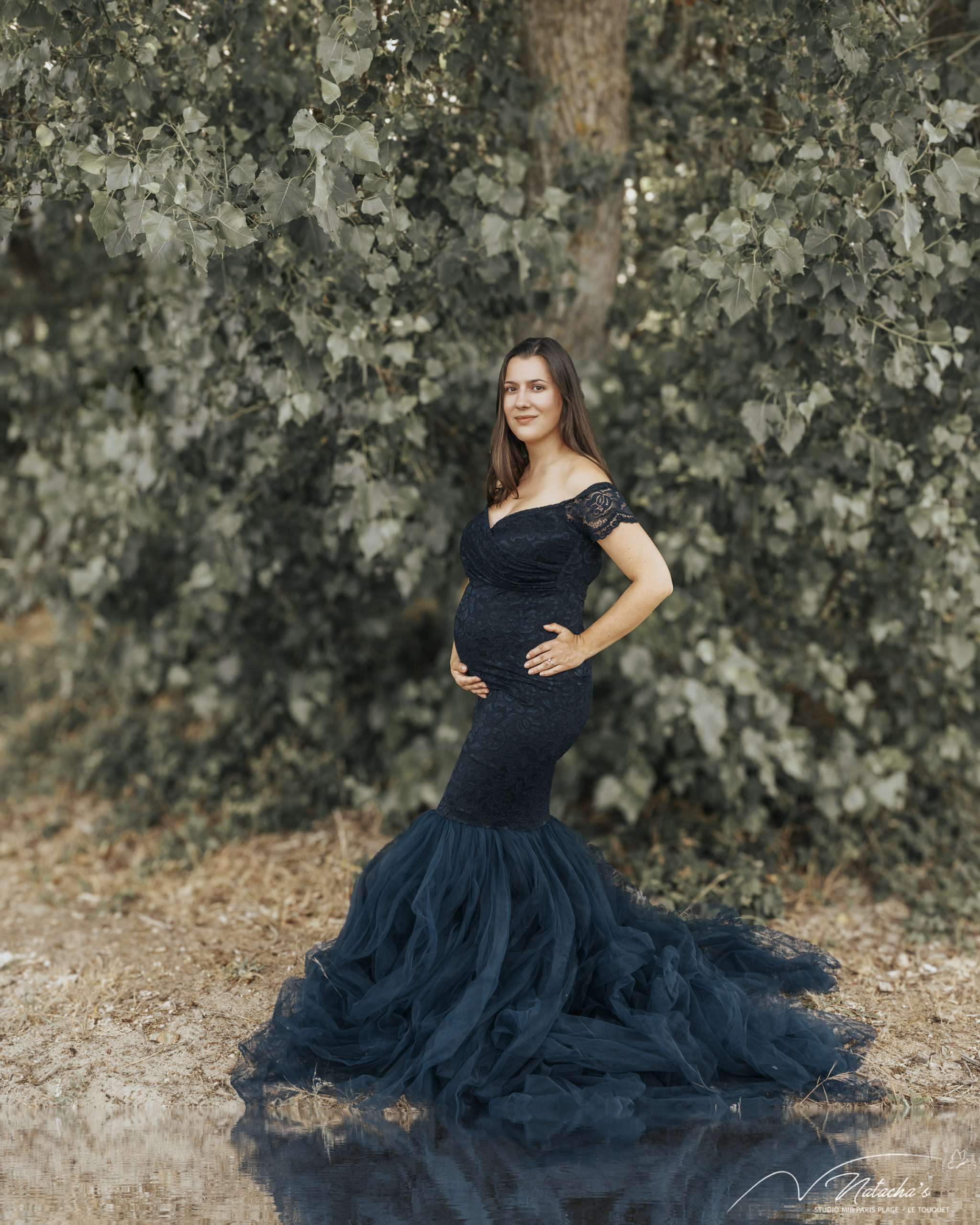 Shooting grossesse dans la forêt du Touquet
